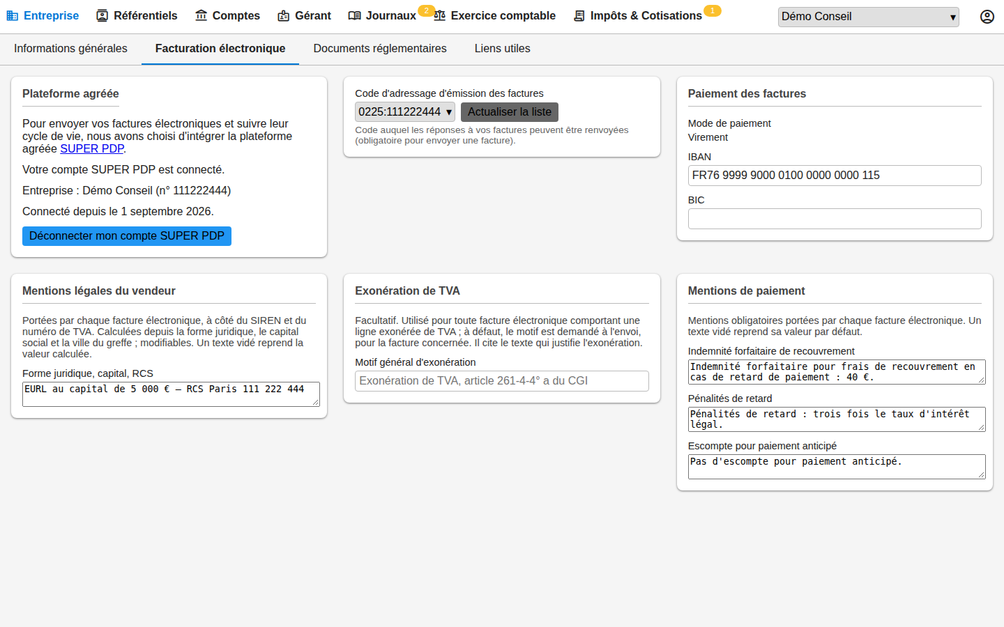Connexion de votre compte de plateforme