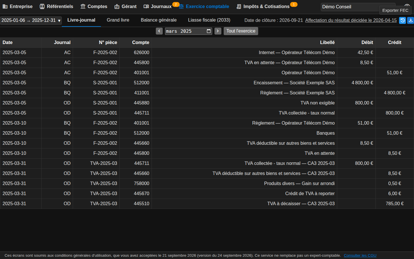 Export FEC
