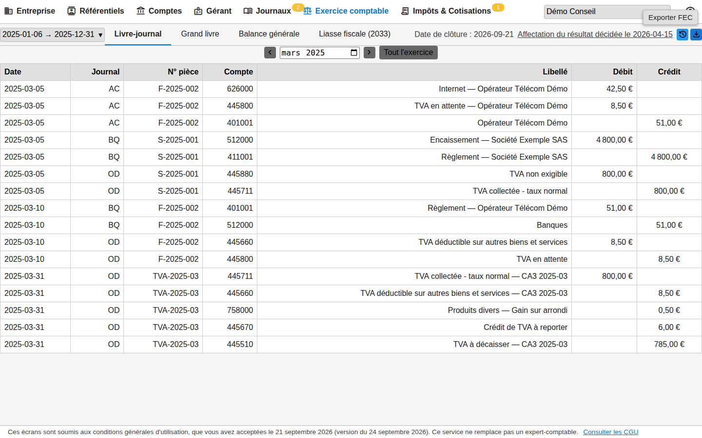 Export FEC